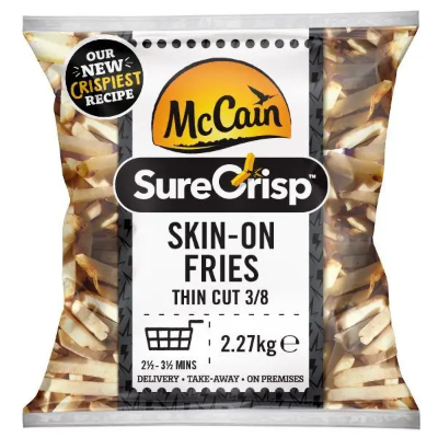 Surecrisp thin cut chips 4x2.27kg